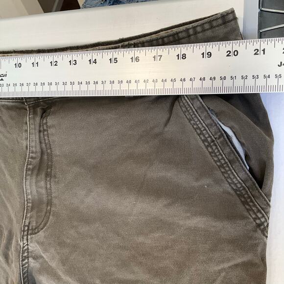 G.H. Bass & Co. Men Canvas Work Pants Size 42x30 Taupe Brown Utility Straight - Picture 2 of 13